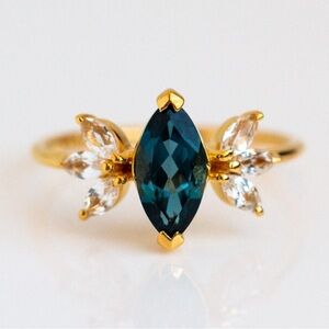 Local Eclectic London Blue topaz ring size 4
